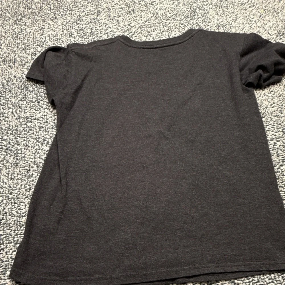 Vtg Nirvana Black Spiral Graphic T-Shirt Smiley Face Logo Short Sleeve Size S